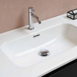 modern full countertop with a fashionable tap